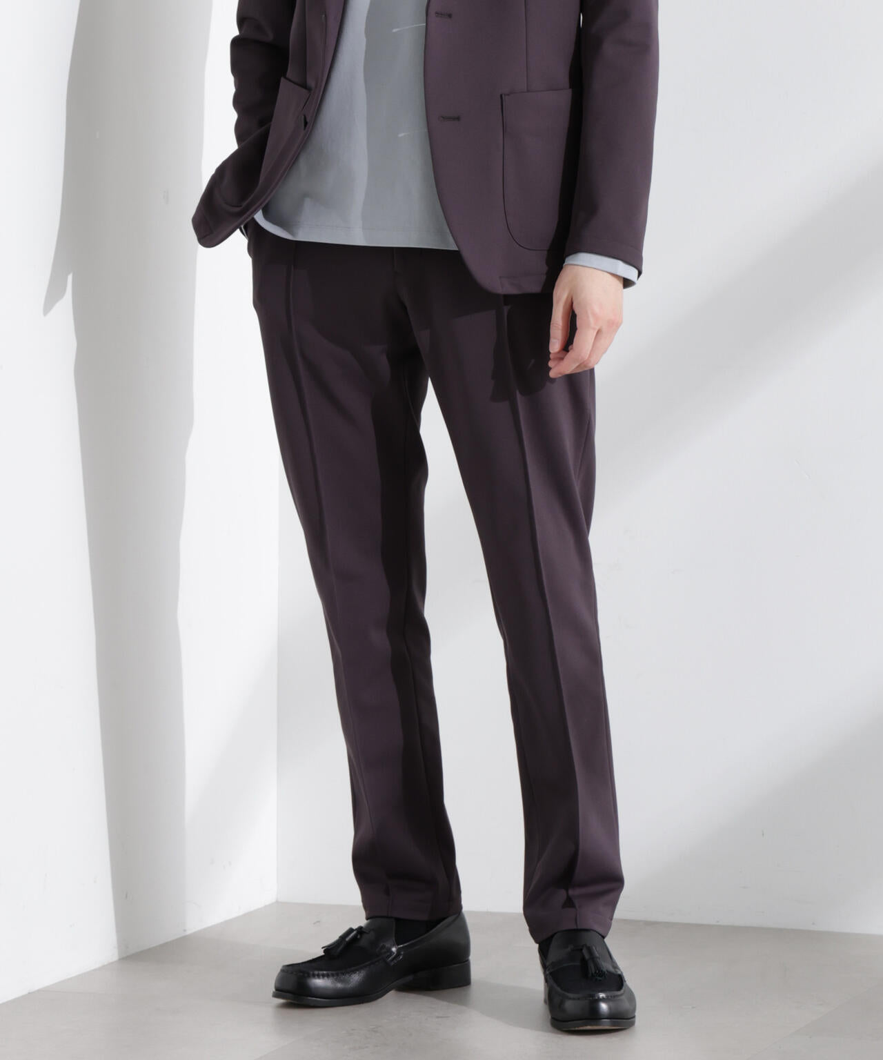 「N TROUSERS BASIC」TEXBRID(R)ポンチストレッチパンツ(セットアップ可)
