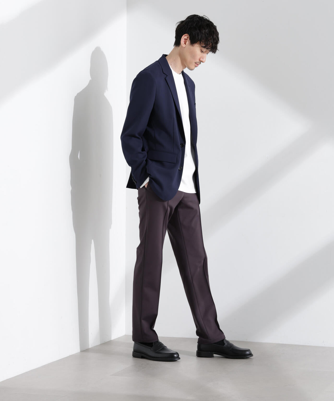 「N TROUSERS BASIC」TEXBRID(R)ポンチストレッチパンツ(セットアップ可)