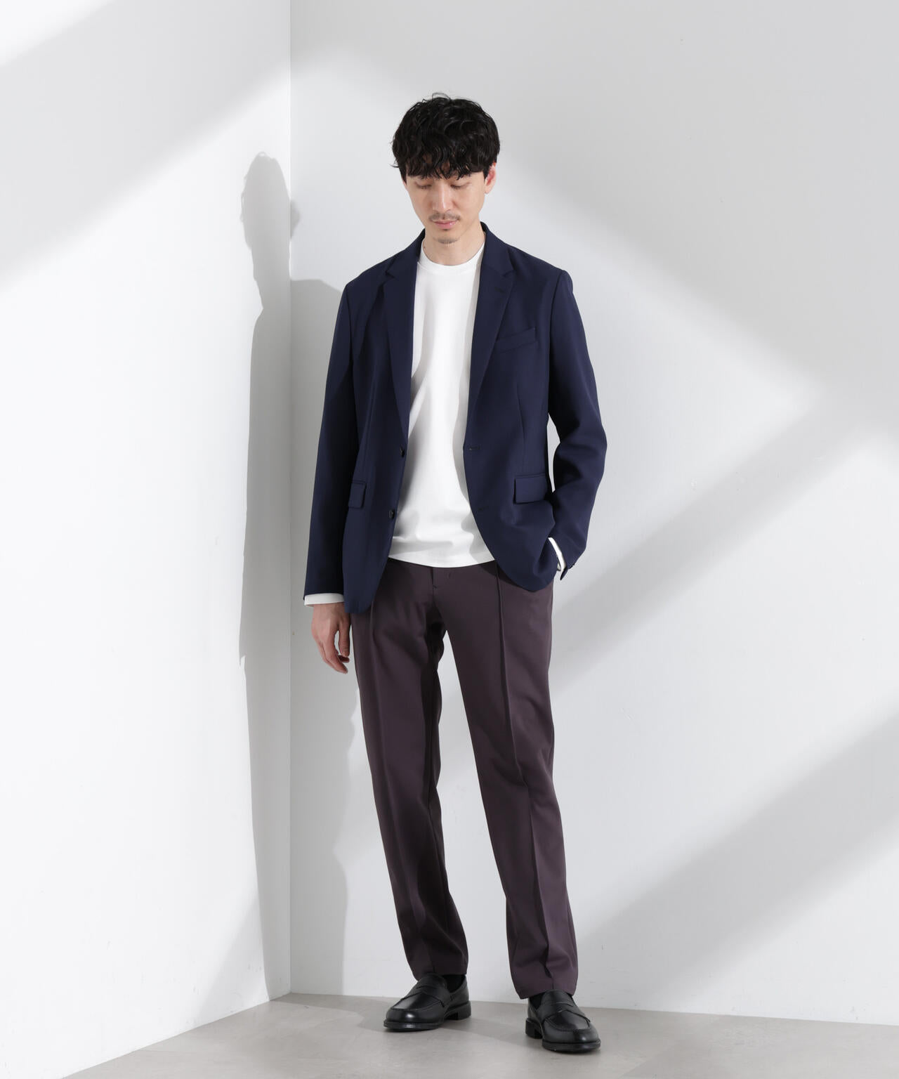 「N TROUSERS BASIC」TEXBRID(R)ポンチストレッチパンツ(セットアップ可)
