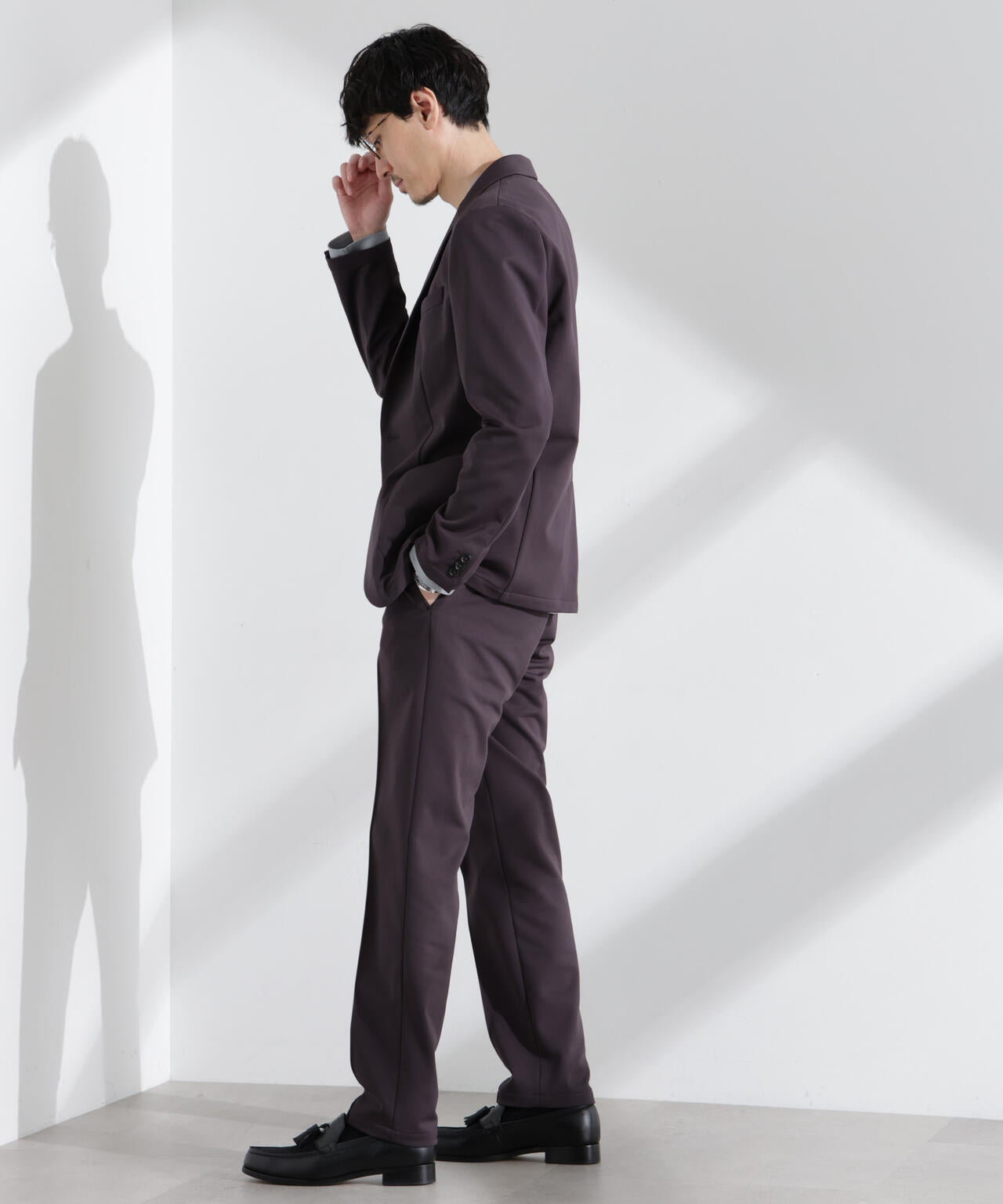 「N TROUSERS BASIC」TEXBRID(R)ポンチストレッチパンツ(セットアップ可)