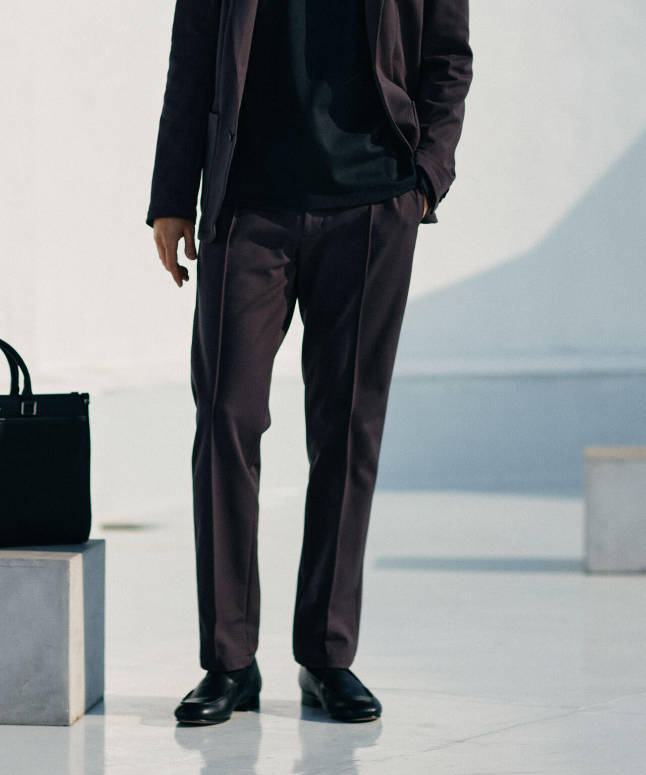 「N TROUSERS BASIC」TEXBRID(R)ポンチストレッチパンツ(セットアップ可)