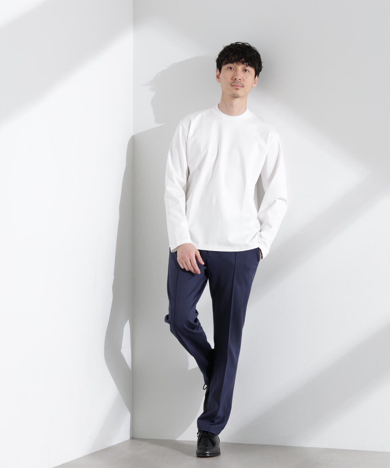 「N TROUSERS BASIC」TEXBRID(R)ポンチストレッチパンツ(セットアップ可)