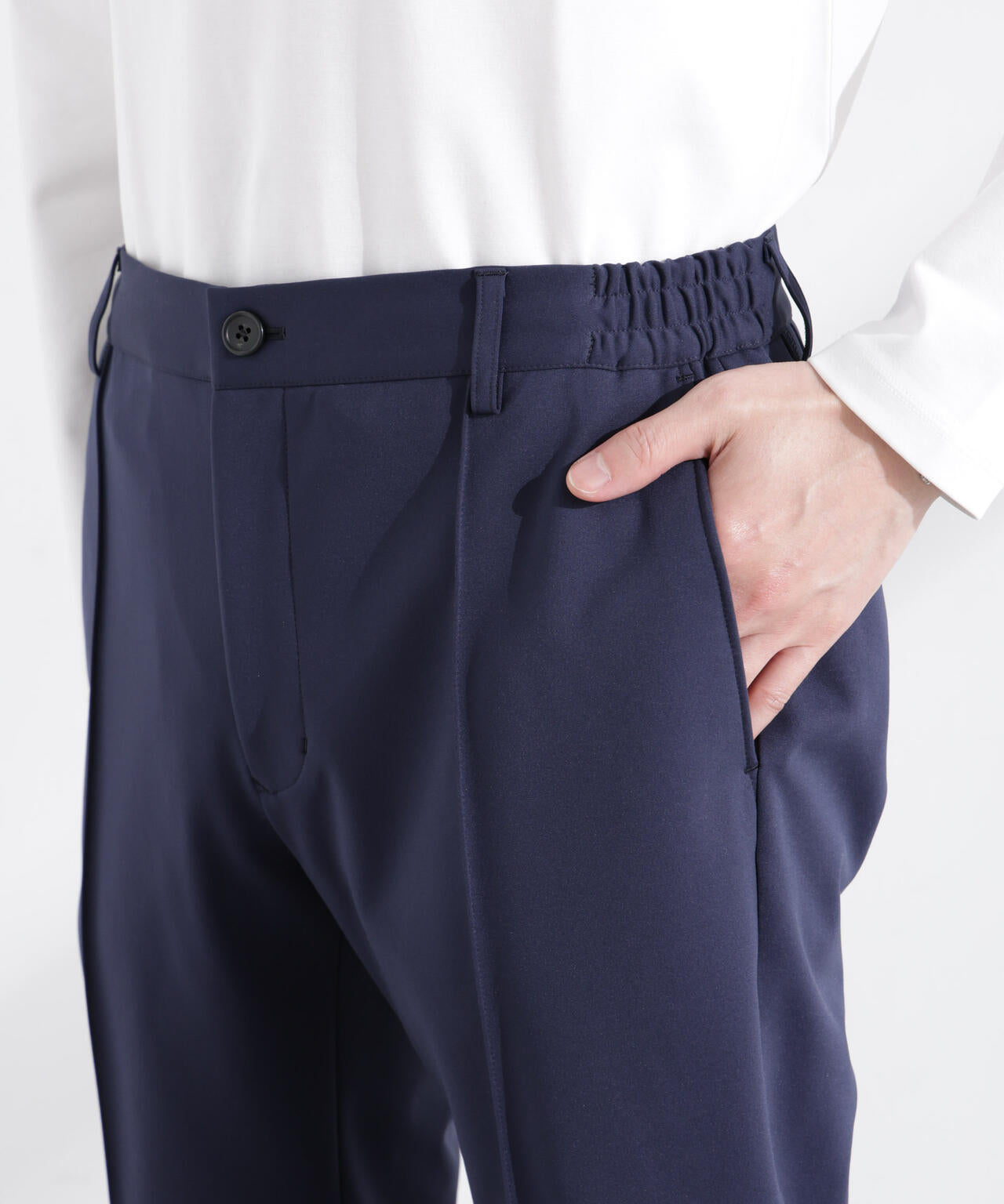 「N TROUSERS BASIC」TEXBRID(R)ポンチストレッチパンツ(セットアップ可)