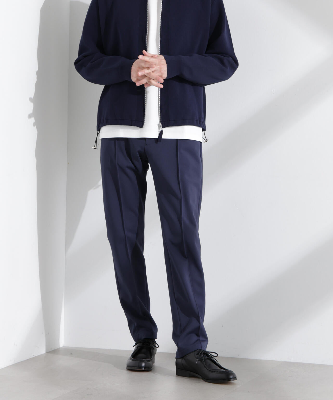 「N TROUSERS BASIC」TEXBRID(R)ポンチストレッチパンツ(セットアップ可)