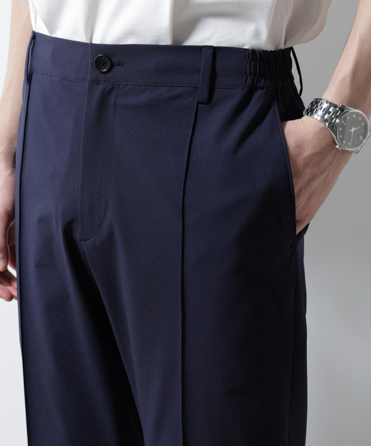 「N TROUSERS BASIC」ダントツオチール防汚テックストレッチパンツ(セットアップ可)