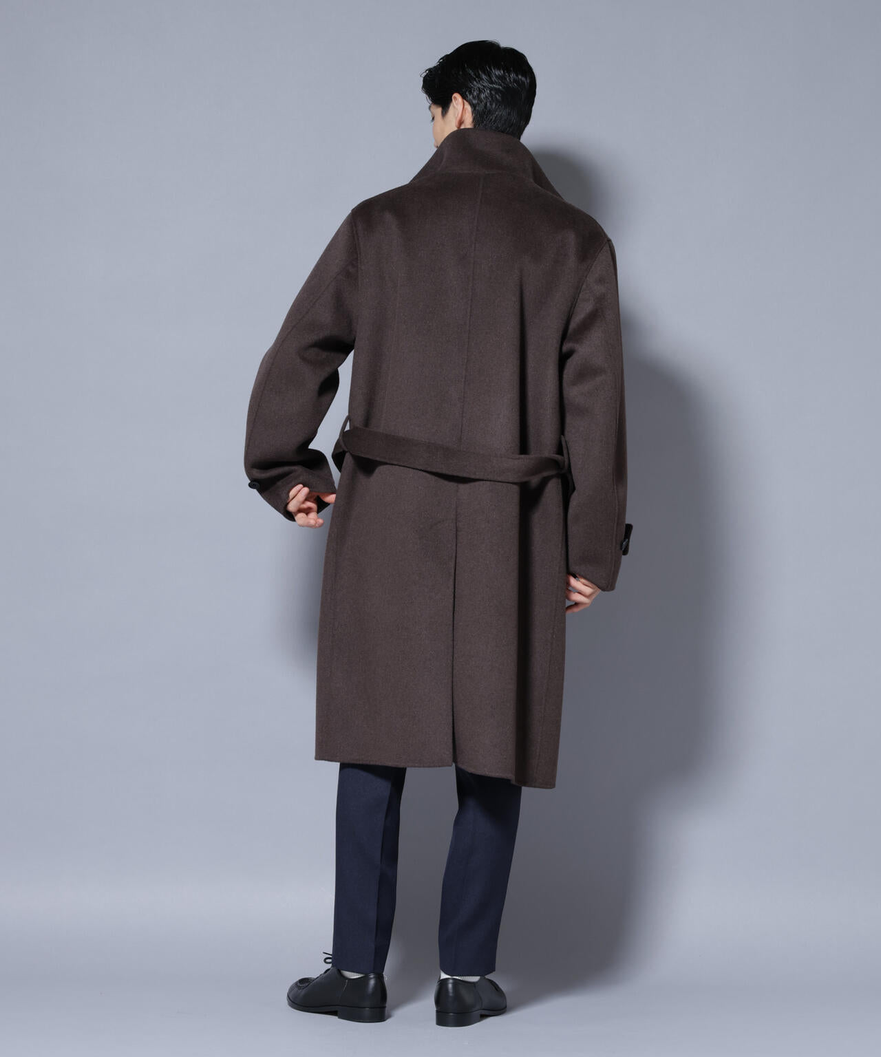 ウールリバースタンドベルテッドコート