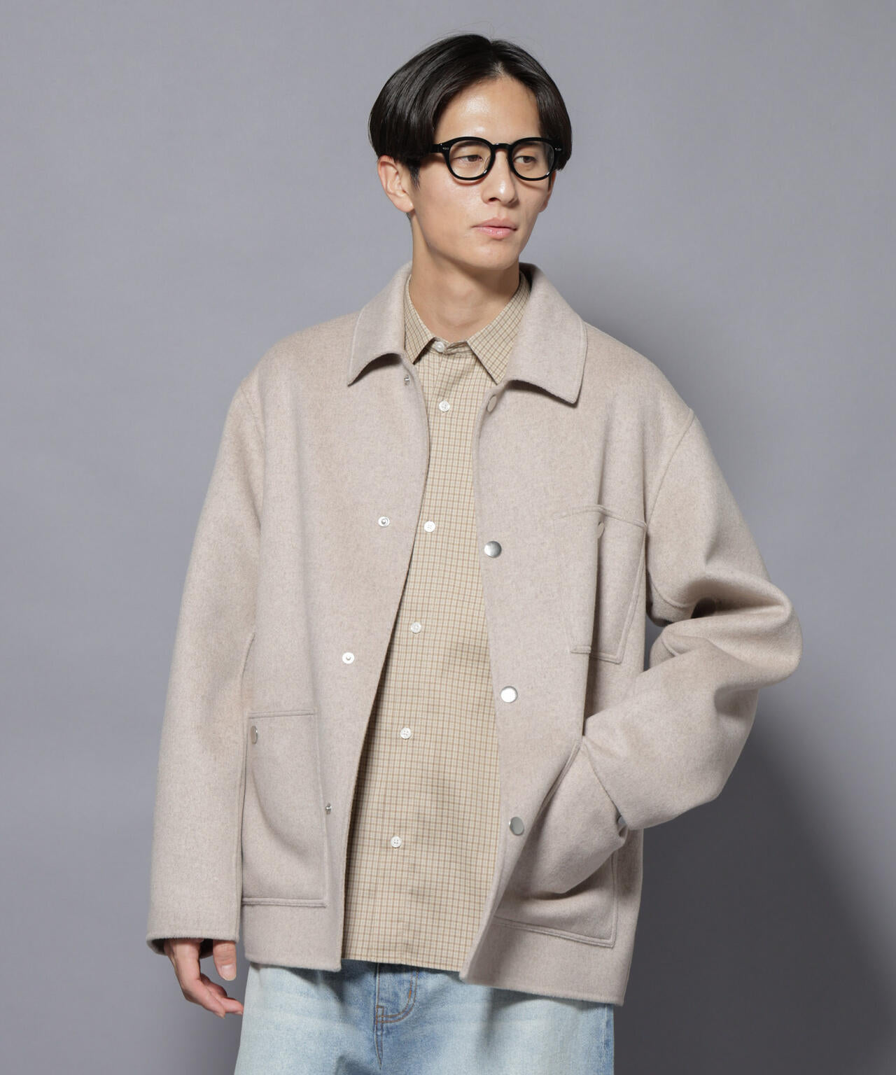 ウールリバーカバーオール