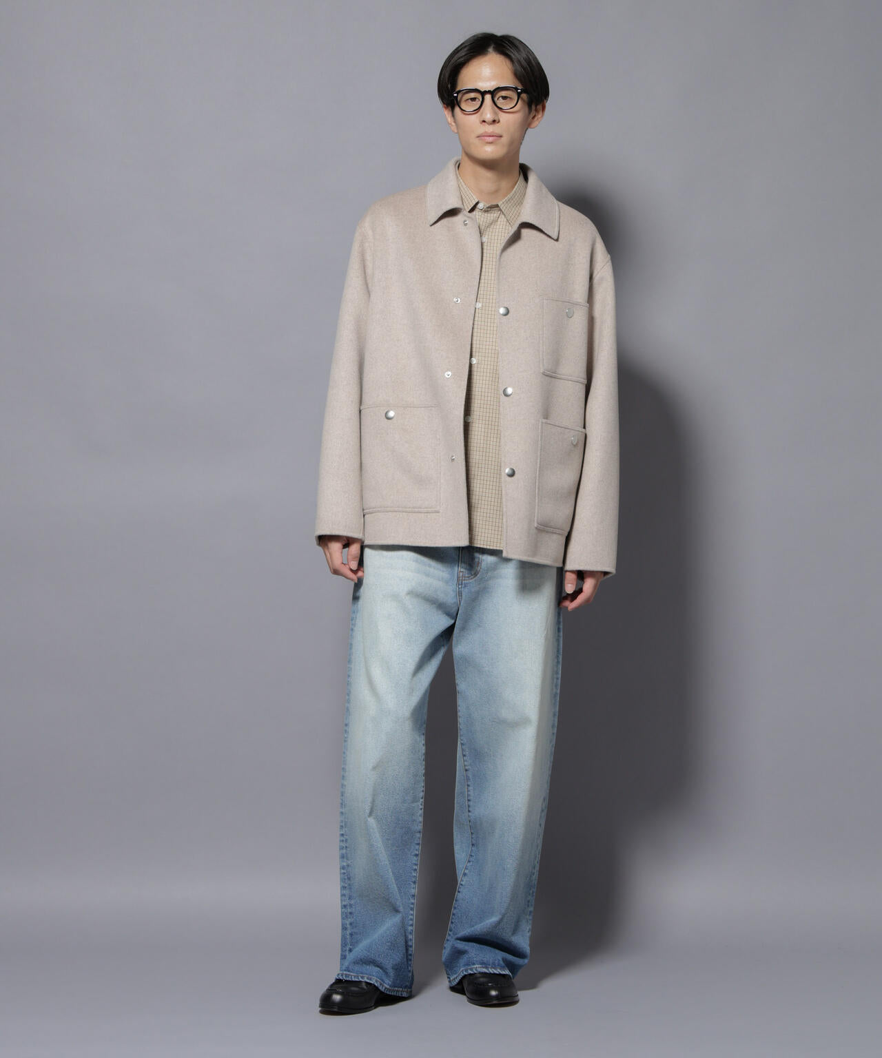 ウールリバーカバーオール