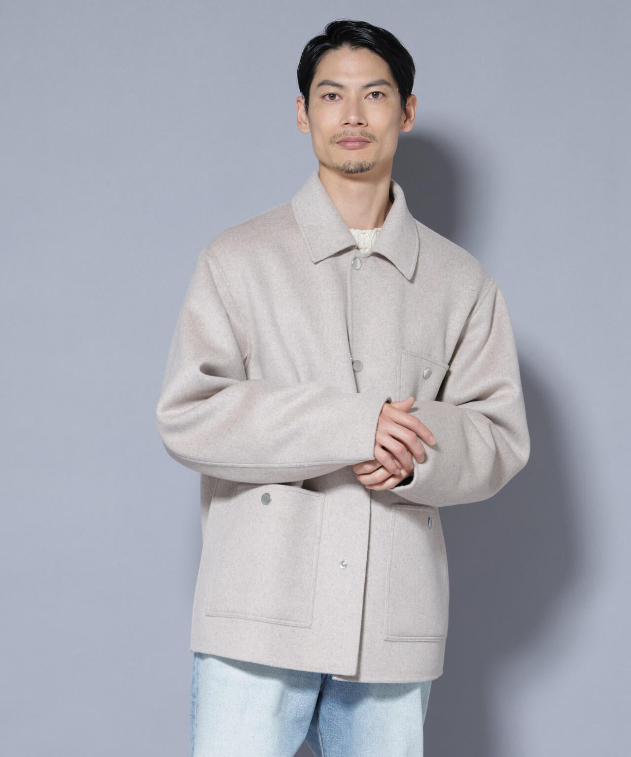 ウールリバーカバーオール