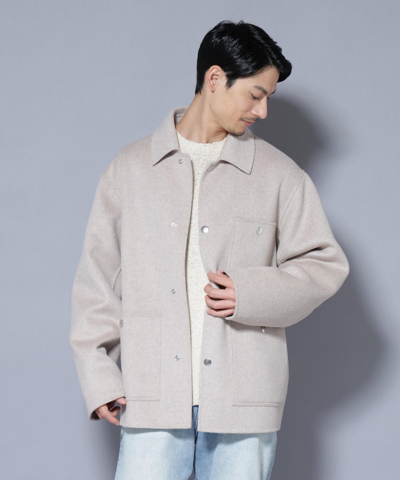 ウールリバーカバーオール