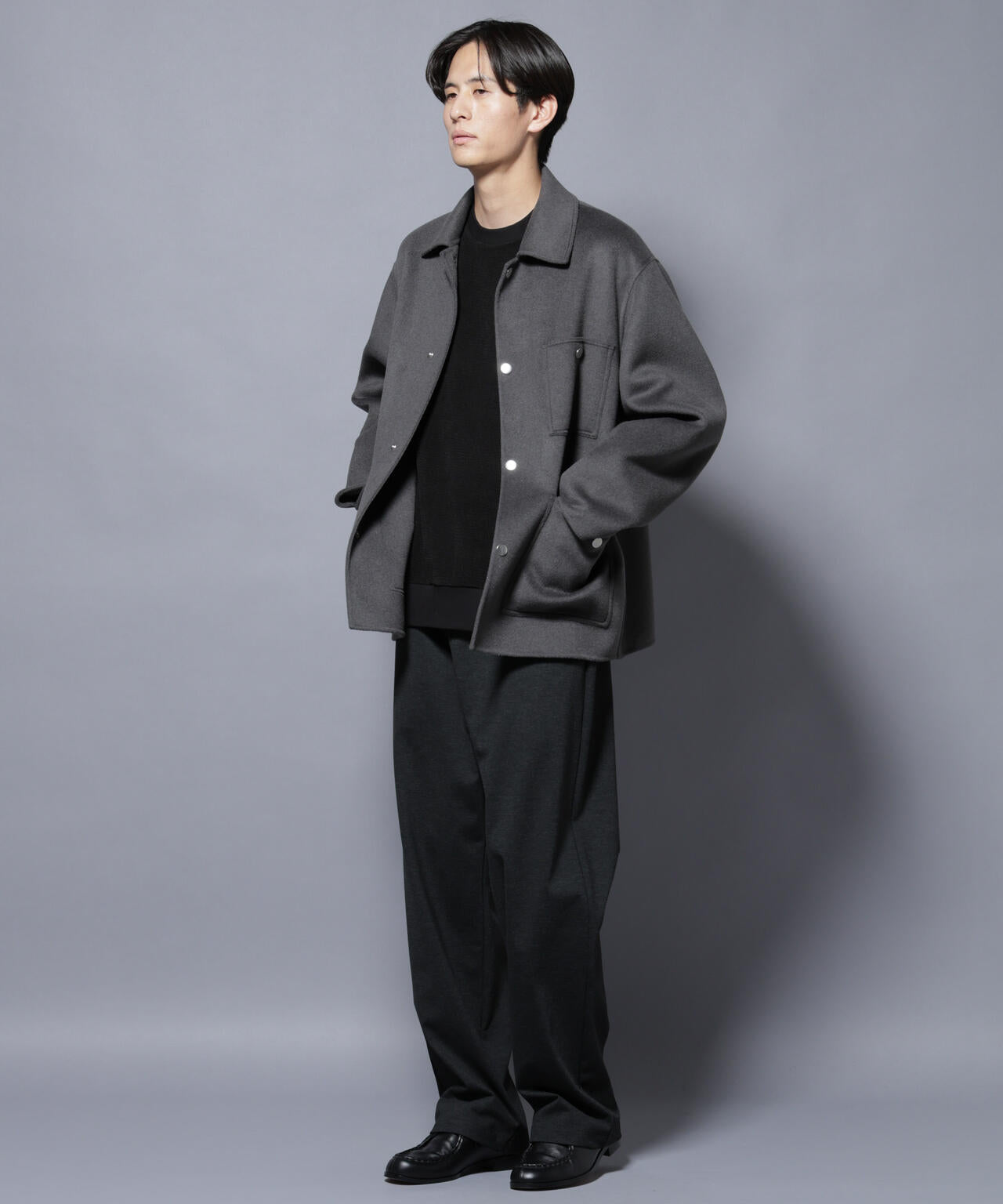 ウールリバーカバーオール