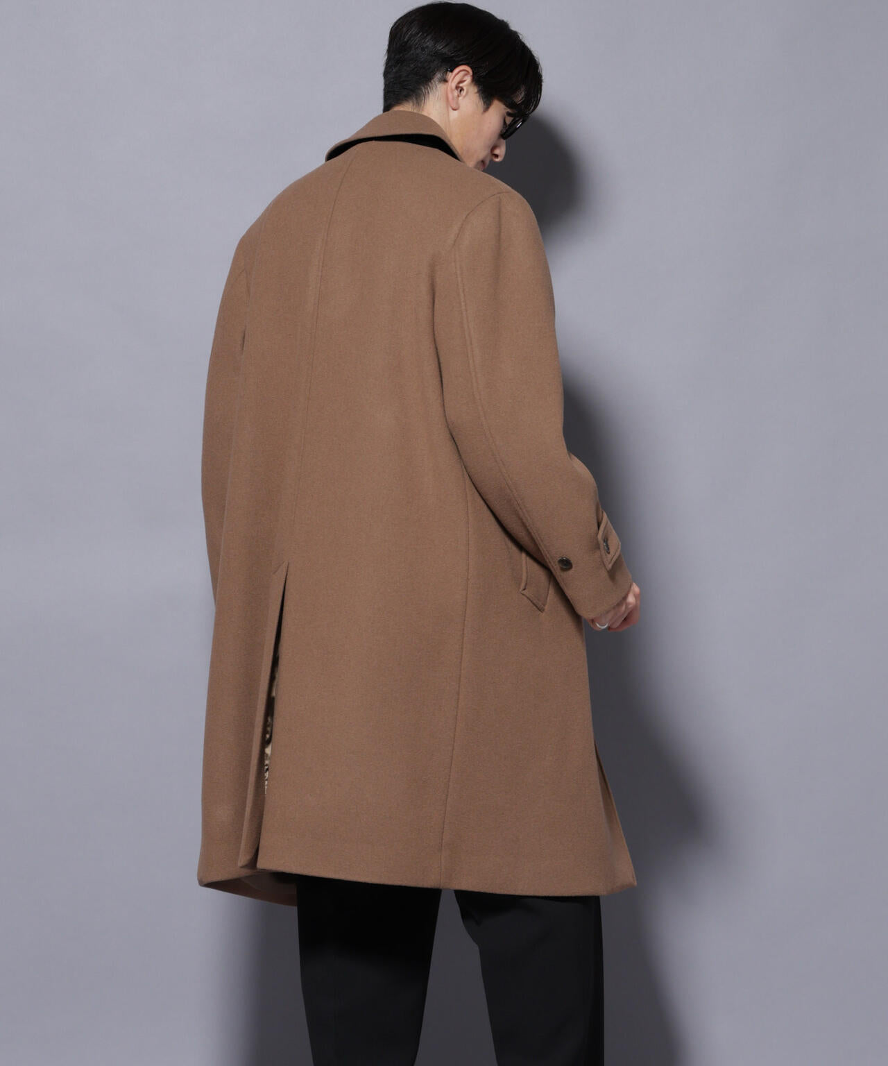ウールカシミヤメルトンシングルコート