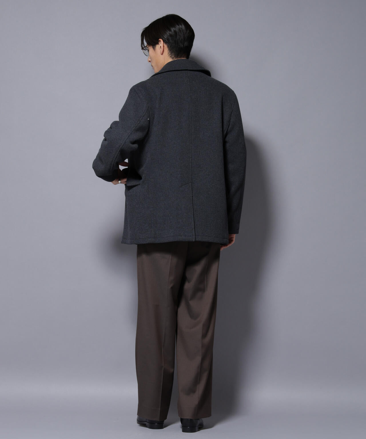 ウールカシミヤメルトンPコート