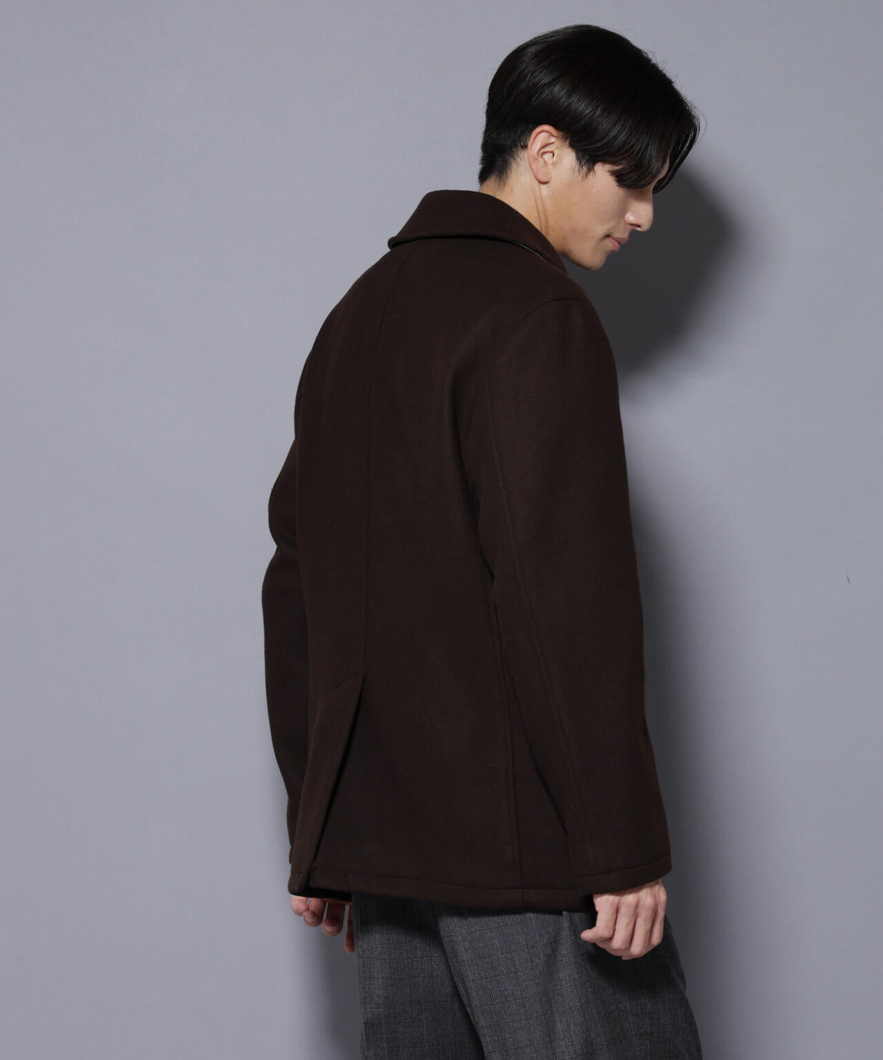 ウールカシミヤメルトンPコート