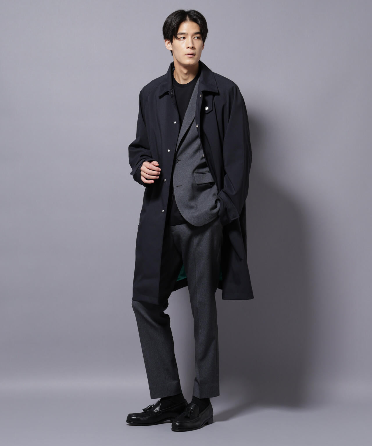 「RainComfortWear」ダントツ撥水透湿コーティングステンカラーコート