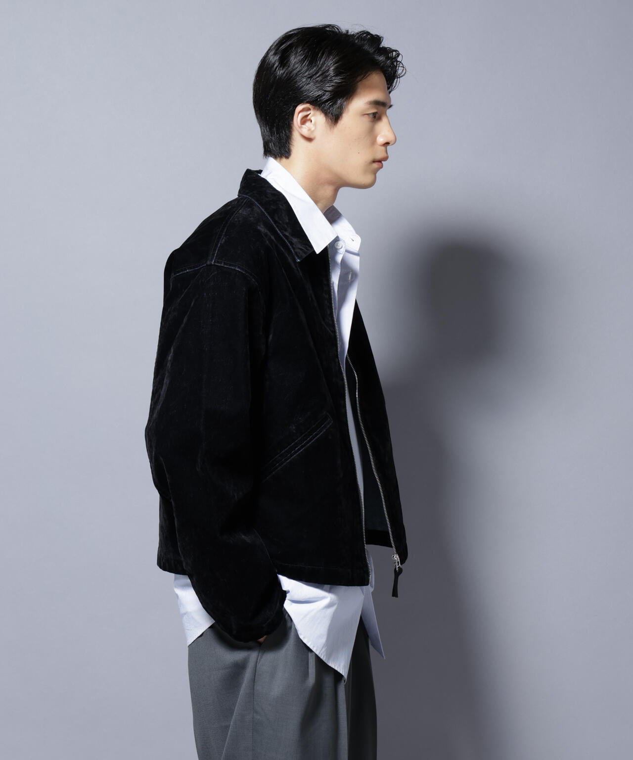 フロッキーデニム スポーツジャケット