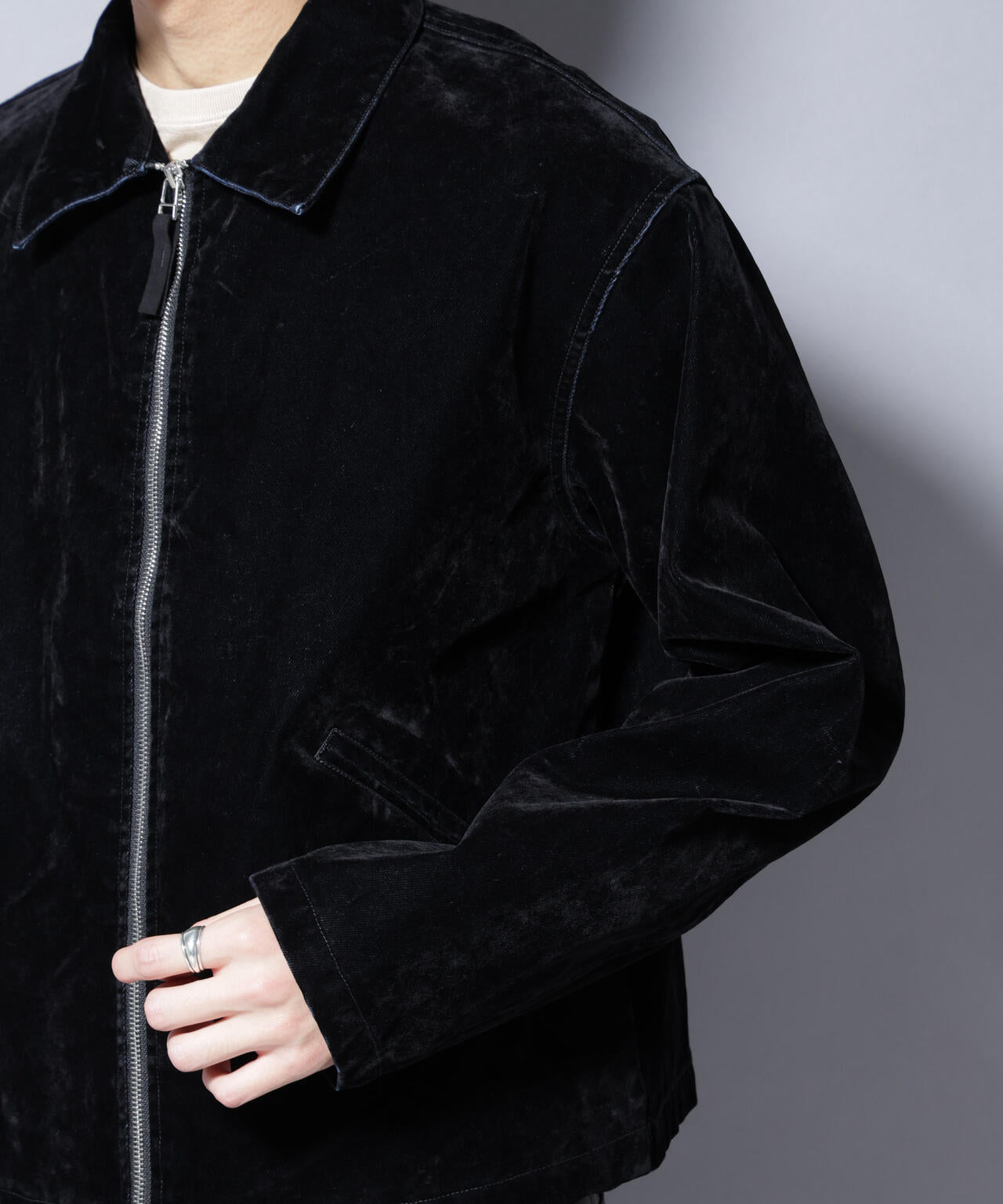 フロッキーデニム スポーツジャケット