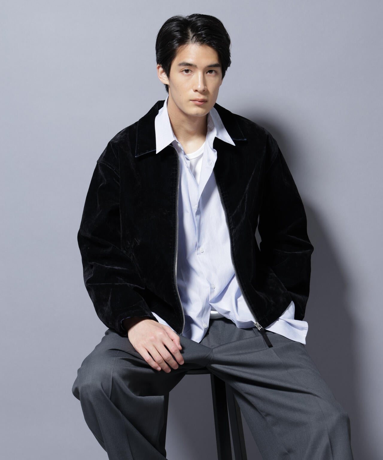 フロッキーデニム スポーツジャケット