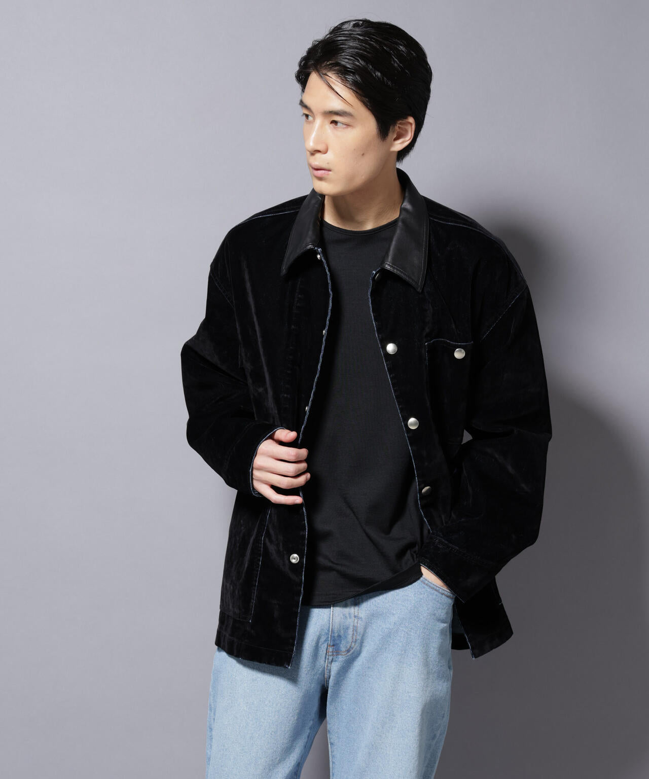 フロッキーデニム オーバージャケット