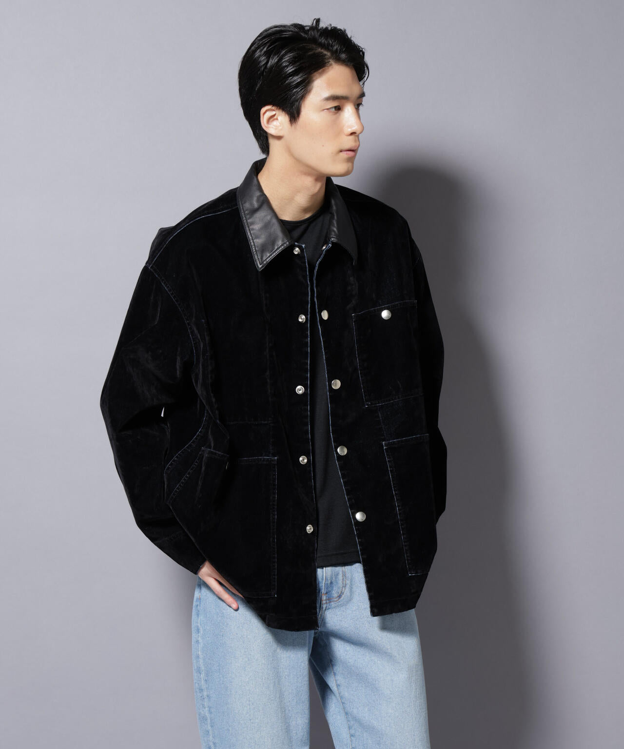 フロッキーデニム オーバージャケット