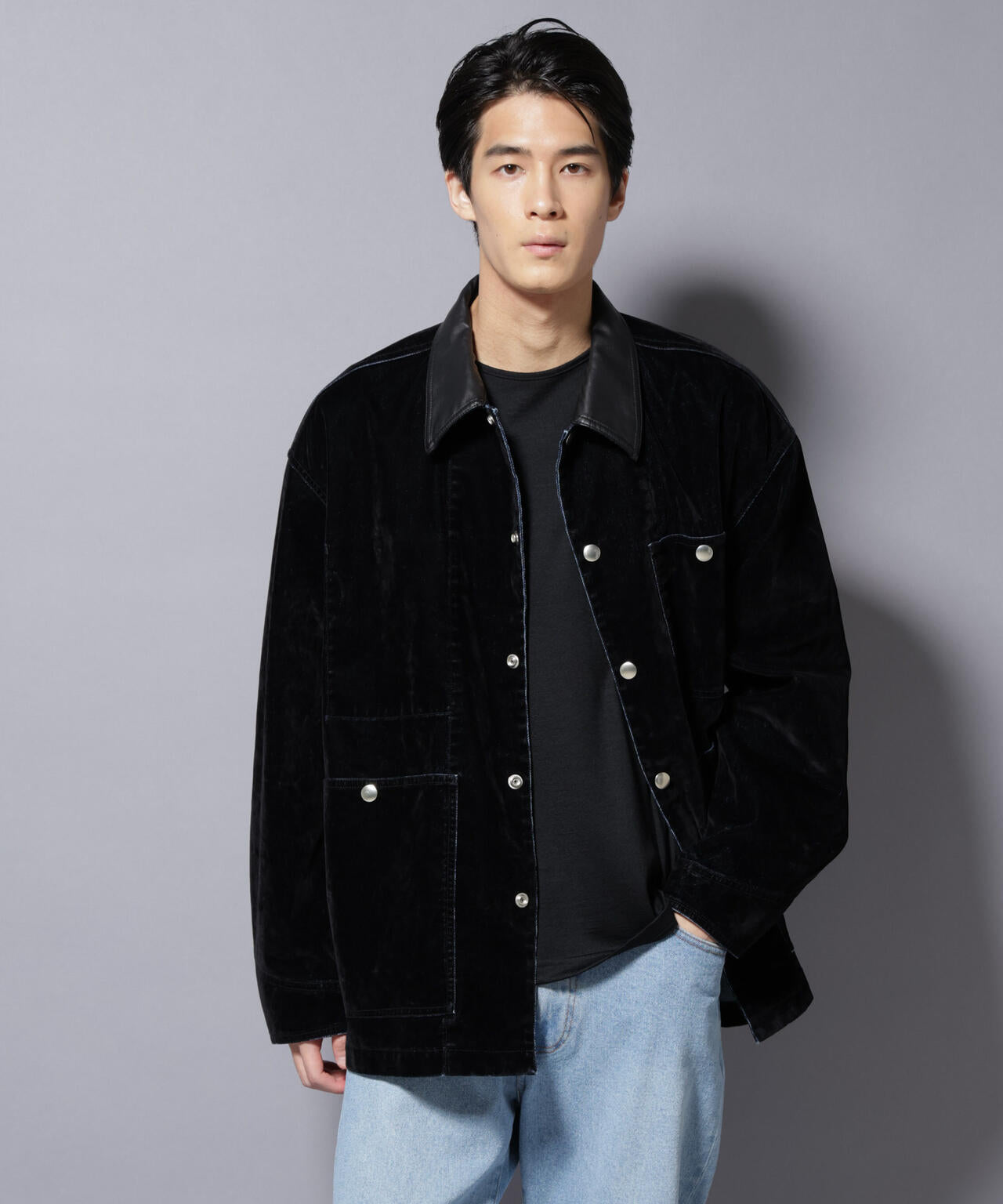 フロッキーデニム オーバージャケット