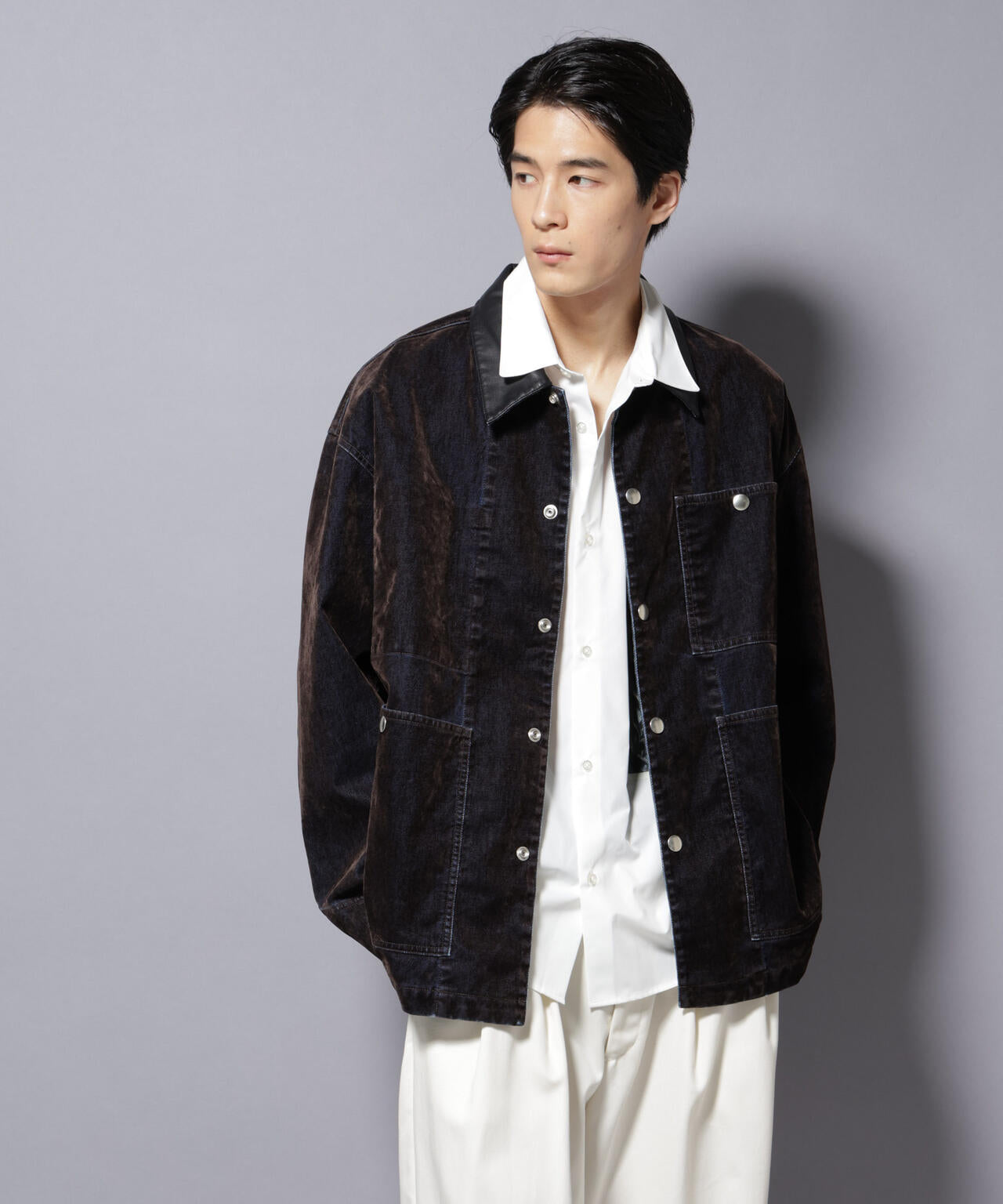 フロッキーデニム オーバージャケット