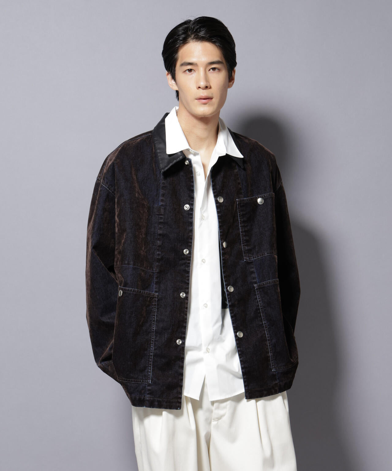 フロッキーデニム オーバージャケット