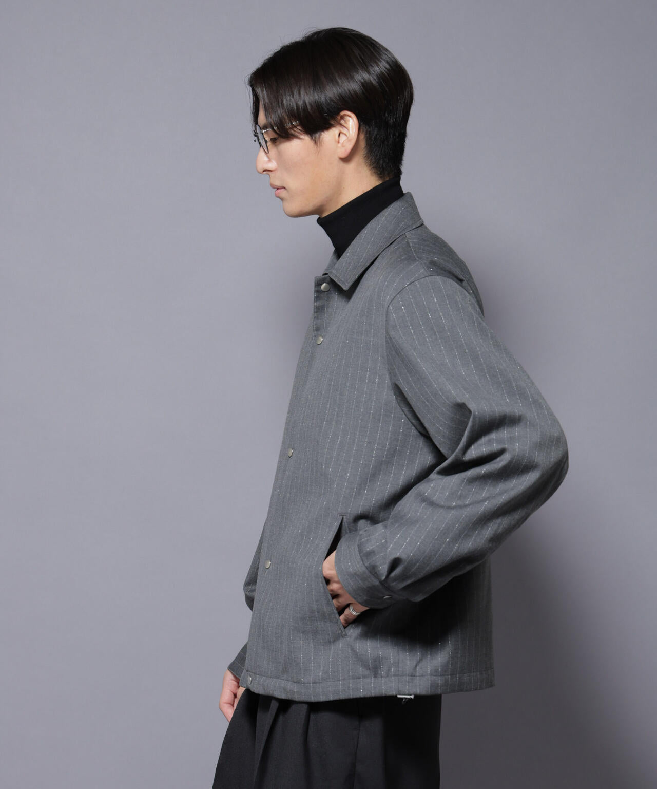 DELEGANTE エアリーサキソニーコーチジャケット