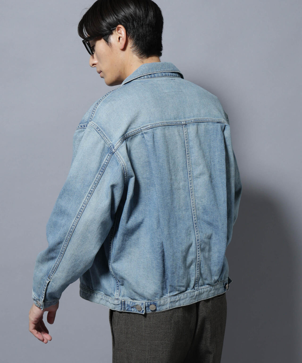 AUTHENコラボ SILKNIZED DENIM トラッカージャケット(セットアップ可)