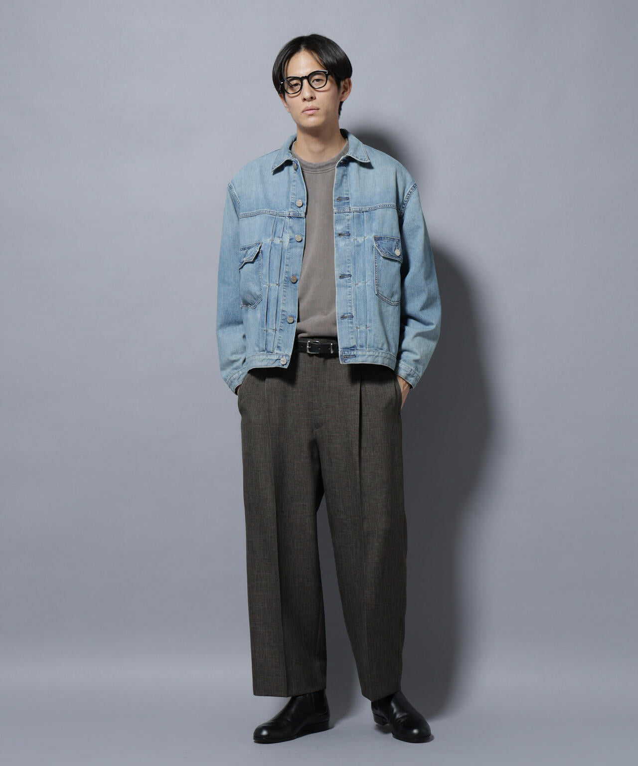 AUTHENコラボ SILKNIZED DENIM トラッカージャケット(セットアップ可)