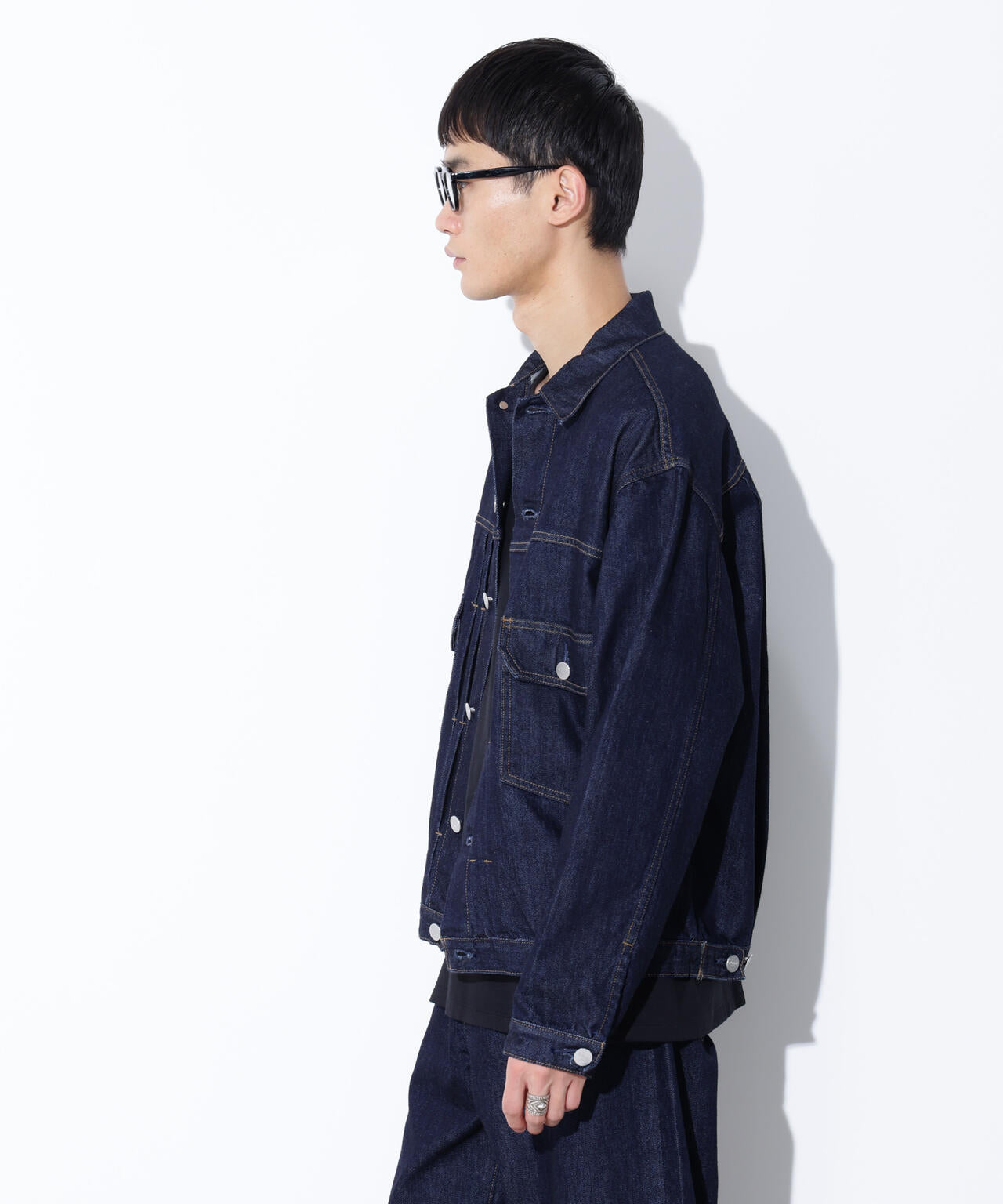 AUTHENコラボ SILKNIZED DENIM トラッカージャケット(セットアップ可)