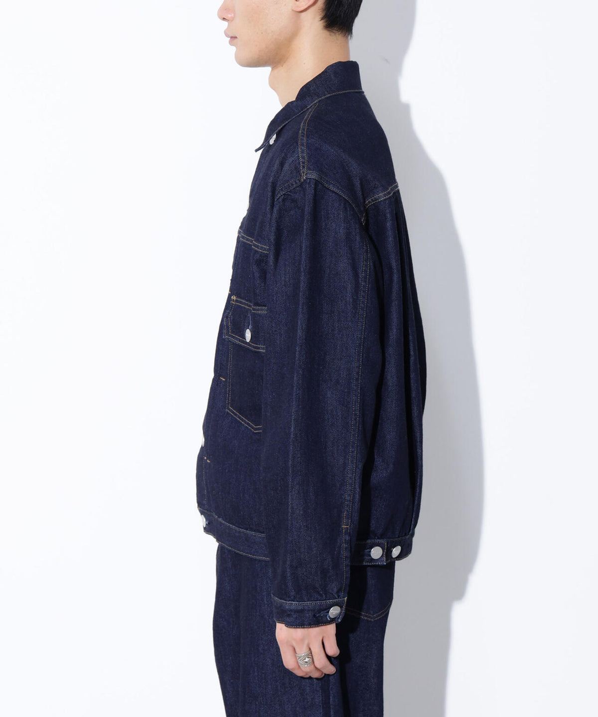 AUTHENコラボ SILKNIZED DENIM トラッカージャケット(セットアップ可)