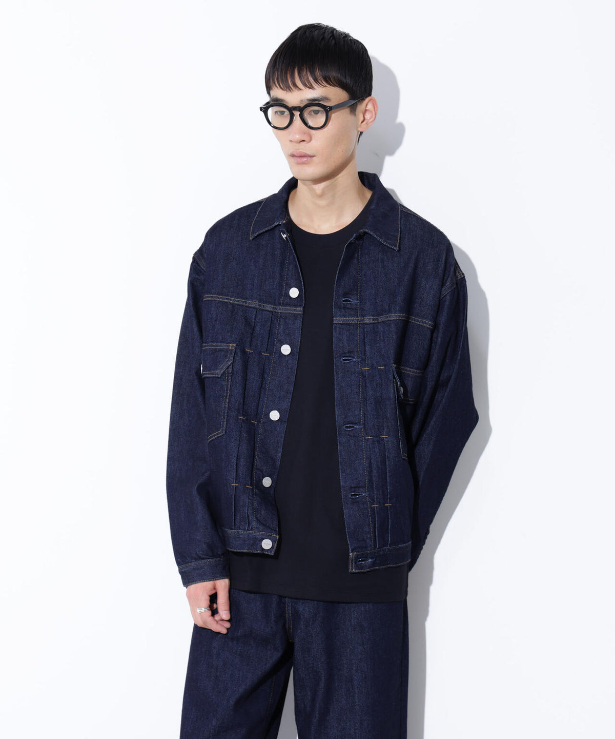 AUTHENコラボ SILKNIZED DENIM トラッカージャケット(セットアップ可)