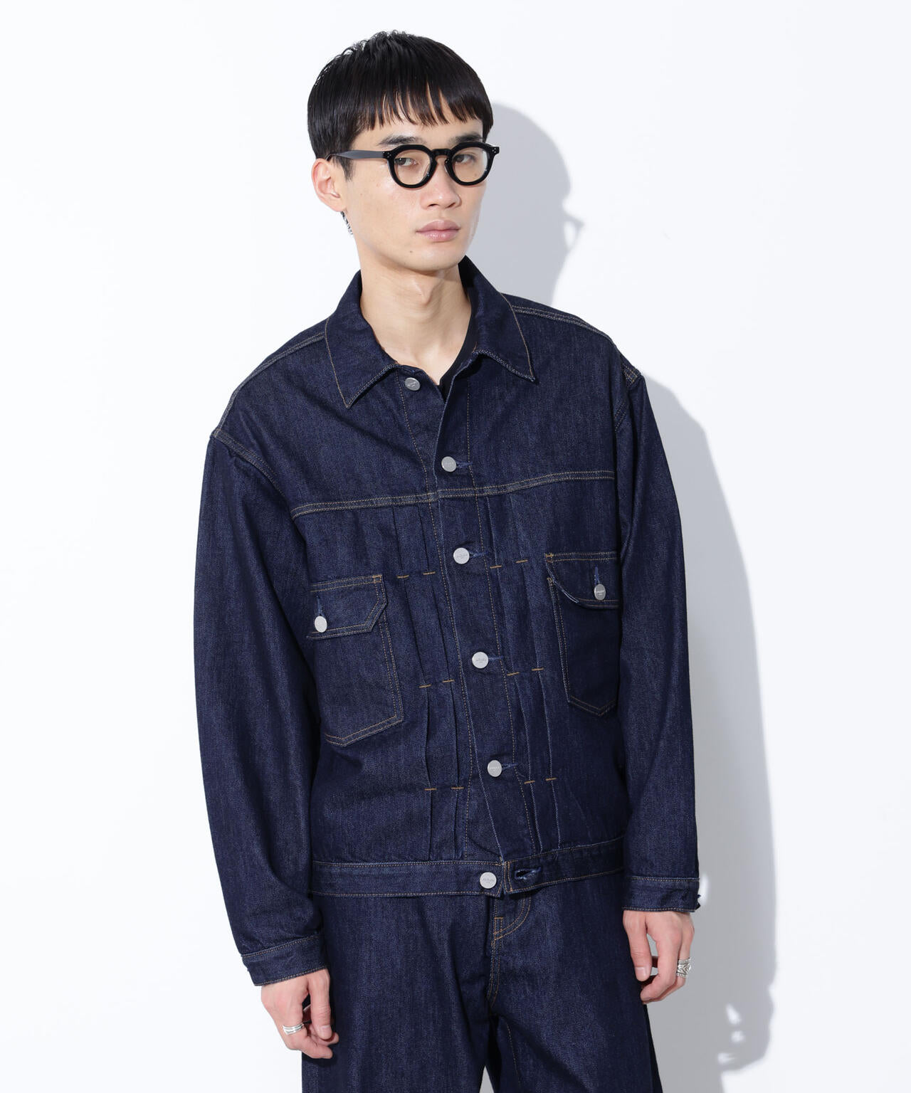 AUTHENコラボ SILKNIZED DENIM トラッカージャケット(セットアップ可)
