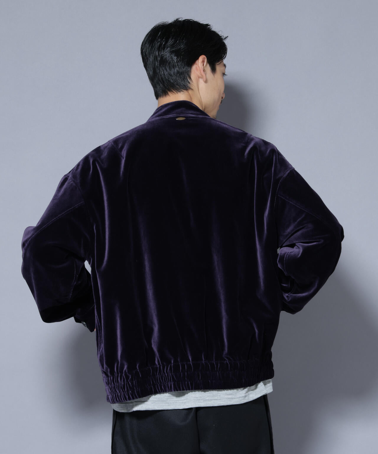 「ASSEMBLANC」 コットンシルクベルベットブルゾン