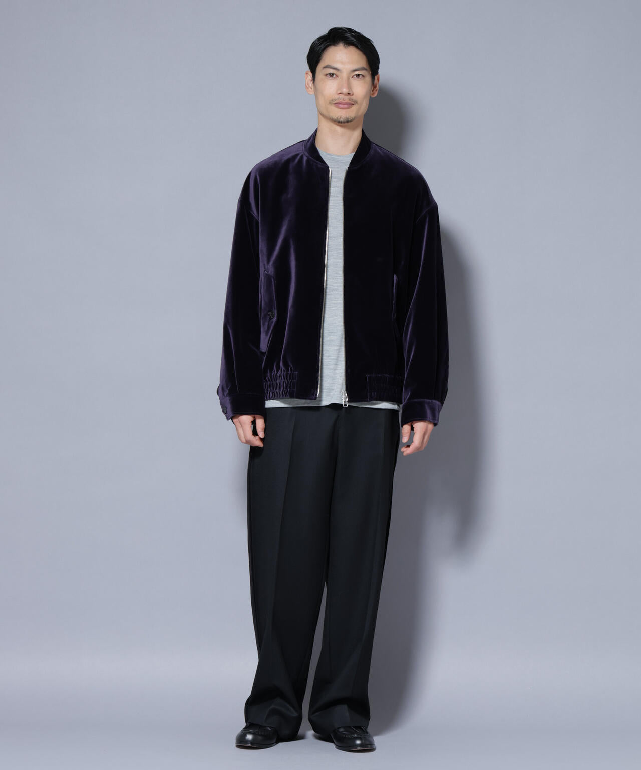 「ASSEMBLANC」 コットンシルクベルベットブルゾン