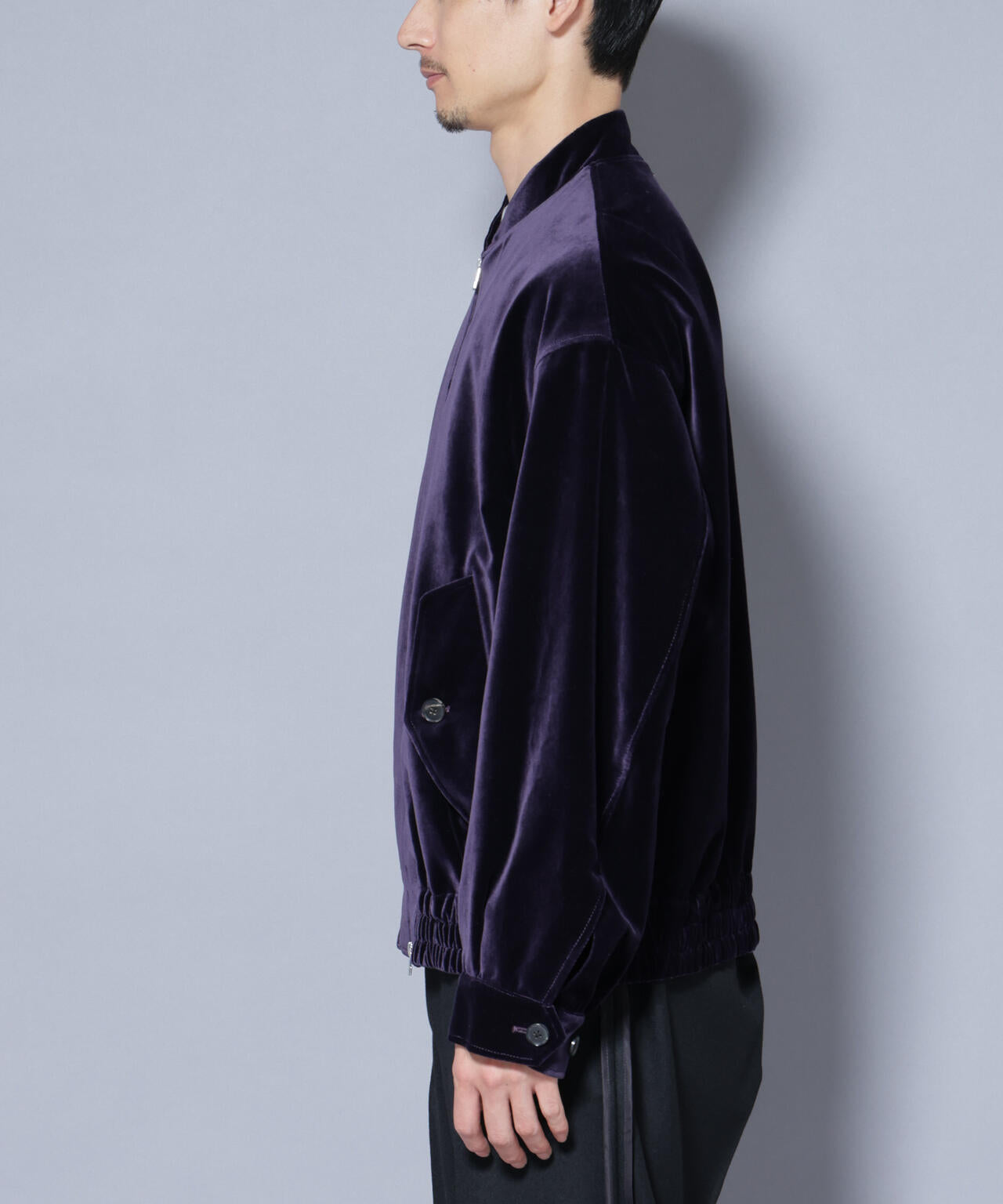「ASSEMBLANC」 コットンシルクベルベットブルゾン