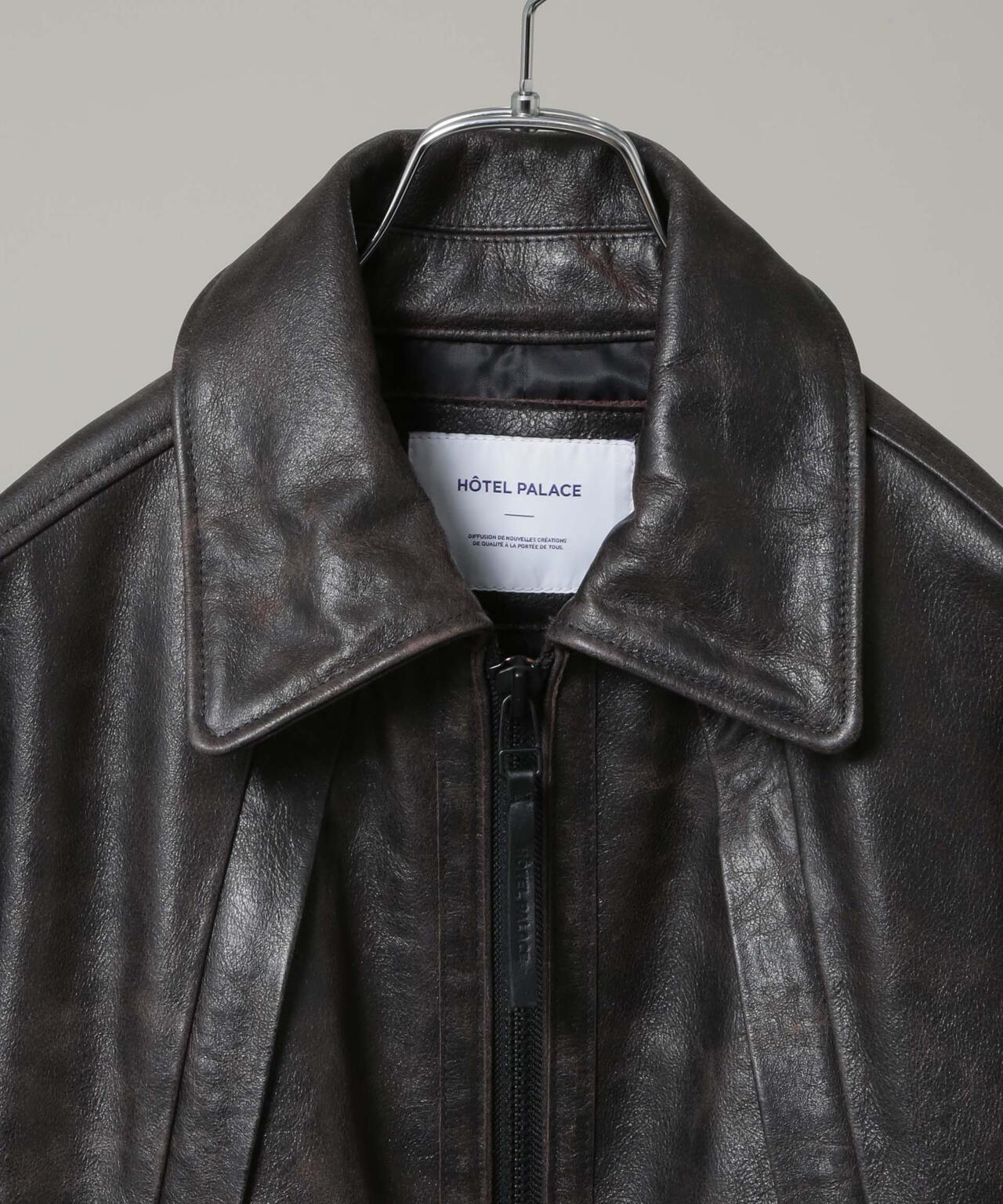 「HOTEL PALACE」 シングルライダース レザーJKT