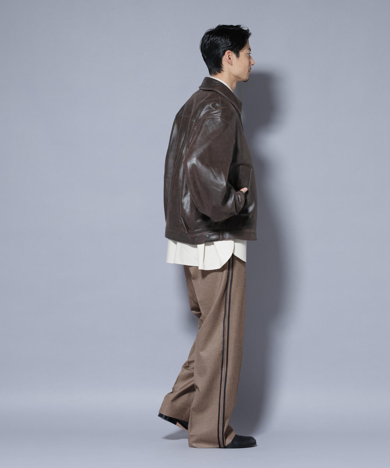 「ASSEMBLANC」 ディストレスシープバルーンボンバージャケット