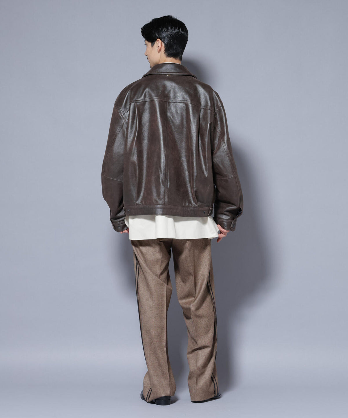 「ASSEMBLANC」 ディストレスシープバルーンボンバージャケット
