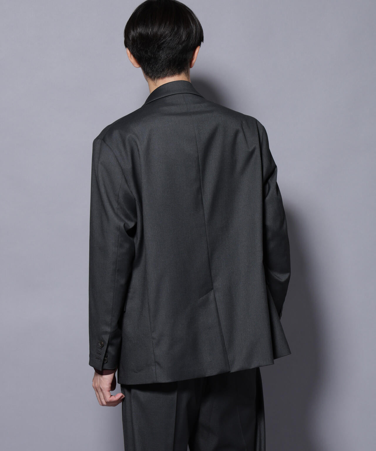 DELEGANTEエアリーサキソニー グリッターストライプテーラードジャケット(セットアップ可)