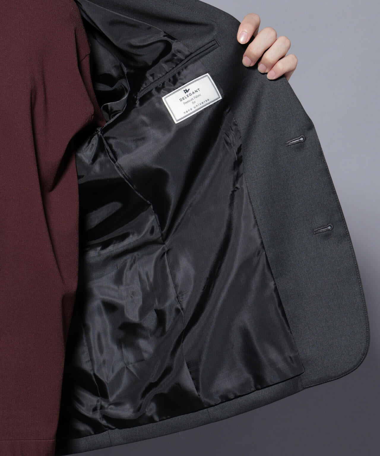 DELEGANTEエアリーサキソニー グリッターストライプテーラードジャケット(セットアップ可)