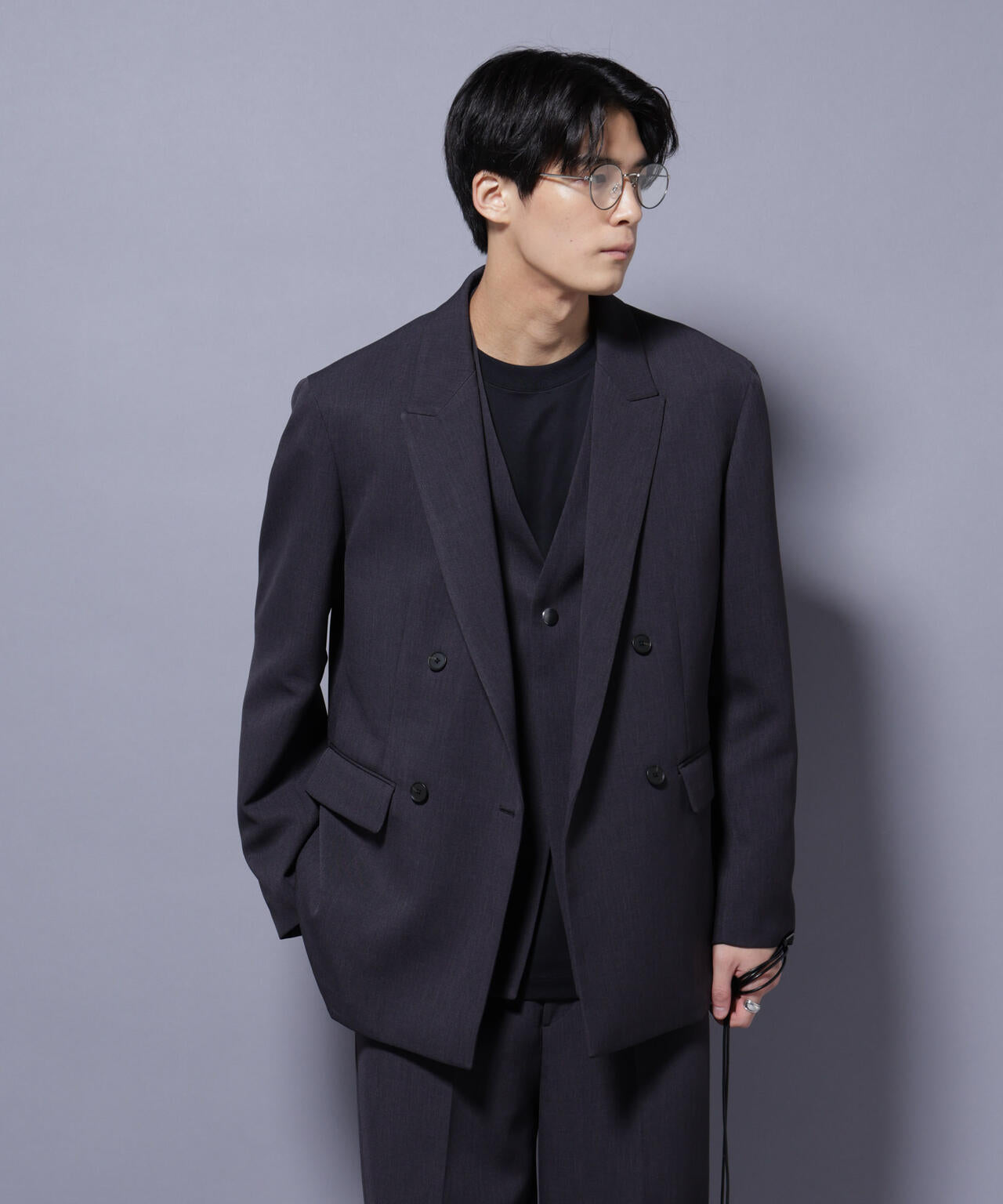 Reflax(R) ダブルクロスウェザーダブルブレストジャケット(セットアップ可)