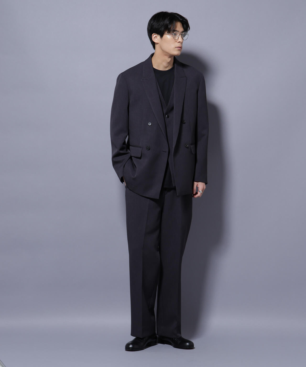 Reflax(R) ダブルクロスウェザーダブルブレストジャケット(セットアップ可)