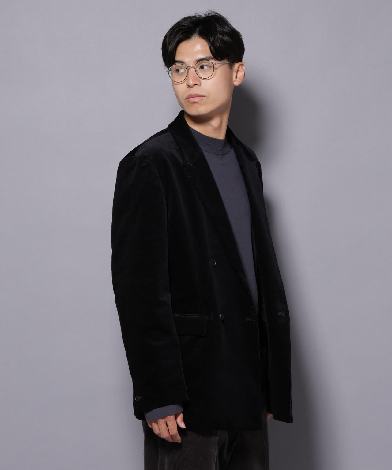 AIRコーデュロイ ダブルブレストジャケット/STRETCH(セットアップ可)