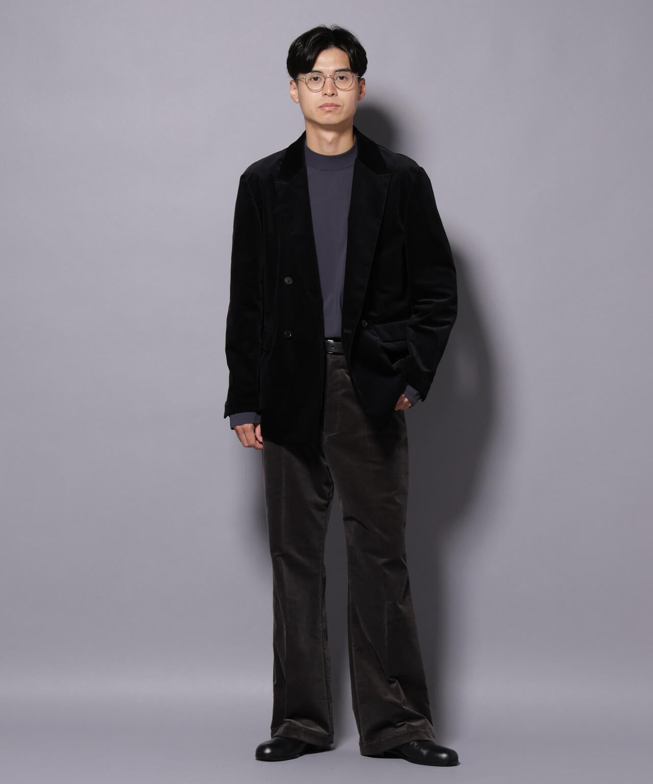 AIRコーデュロイ ダブルブレストジャケット/STRETCH(セットアップ可)