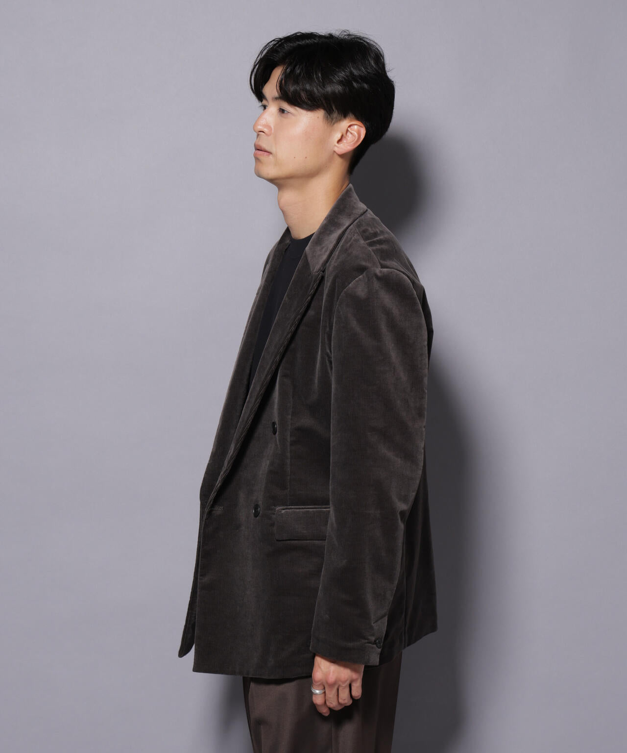AIRコーデュロイ ダブルブレストジャケット/STRETCH(セットアップ可)