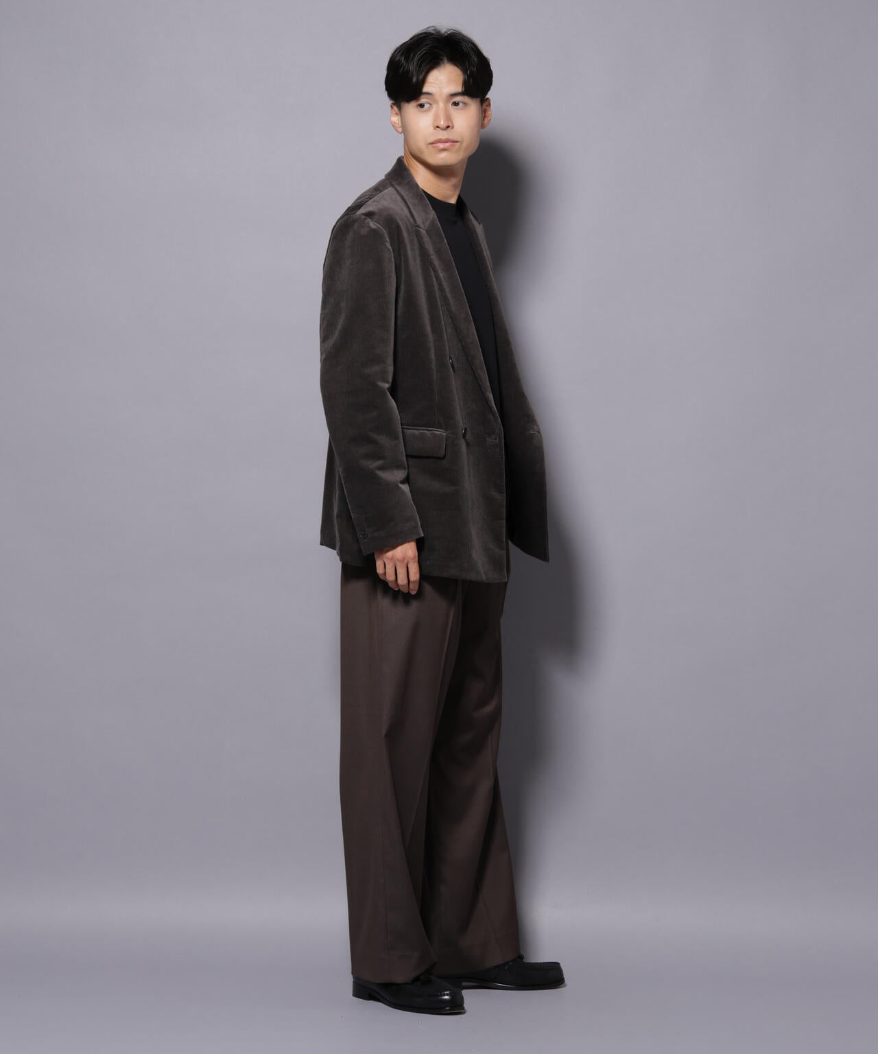 AIRコーデュロイ ダブルブレストジャケット/STRETCH(セットアップ可)