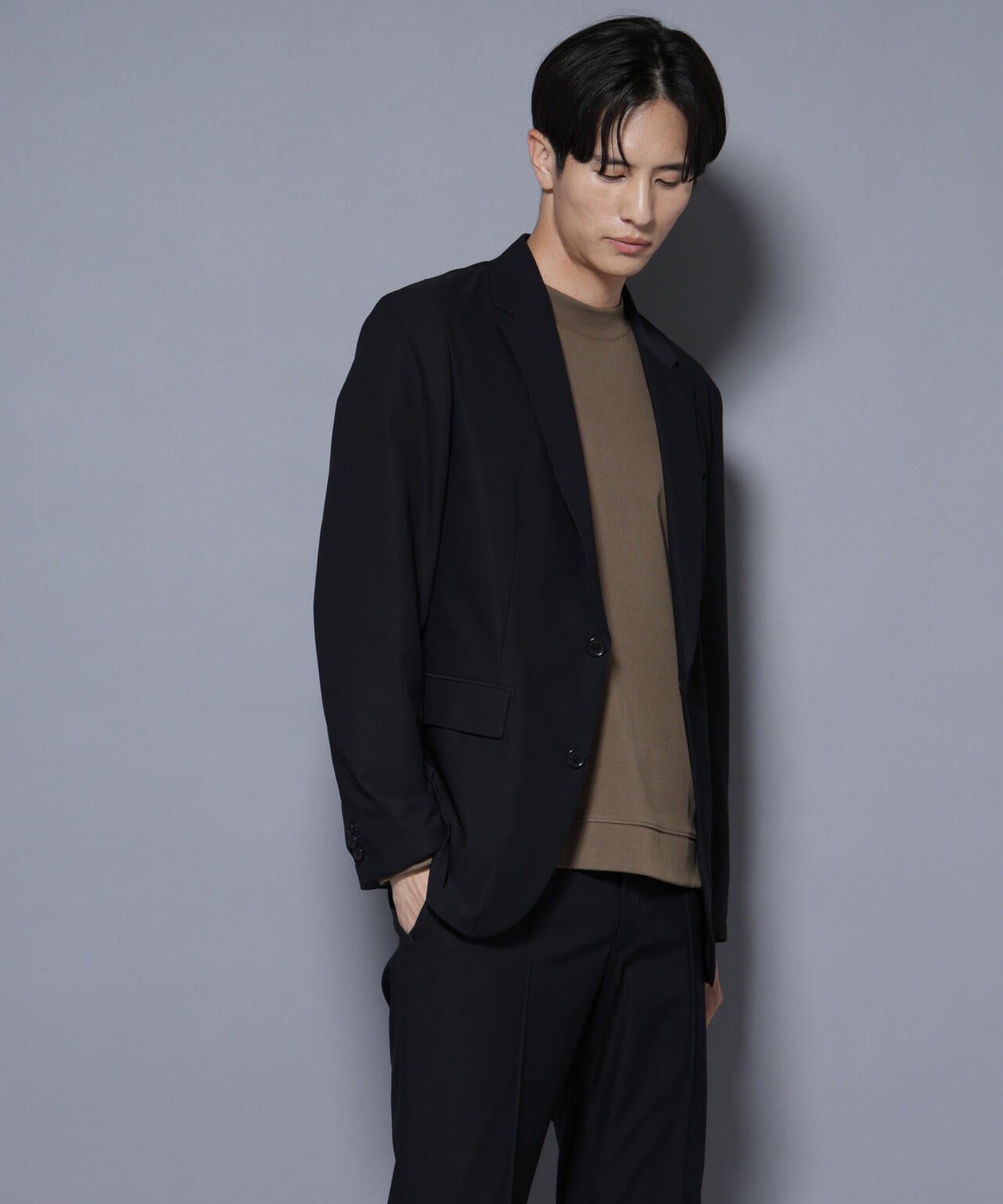 「N JACKET BASIC」SizeMoreTEXBRID(R)ストレッチジャケット(セットアップ可)