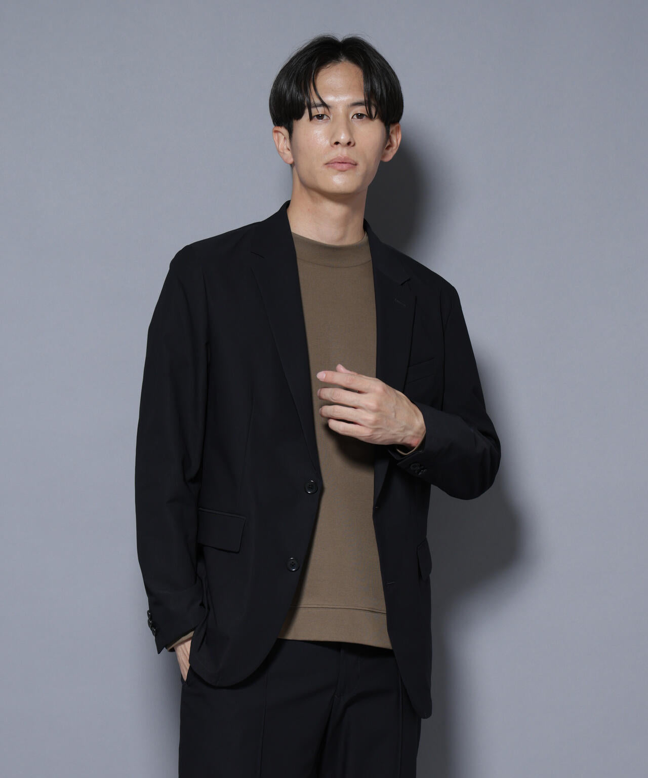 「N JACKET BASIC」SizeMoreTEXBRID(R)ストレッチジャケット(セットアップ可)